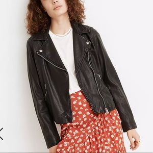 Madewell washed leather motorcycle jacket